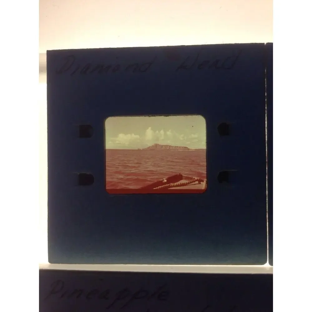 Lot of 4 Vintage 1950s Hawaii Diamond Head Honolulu Photograph Color 35mm Slides